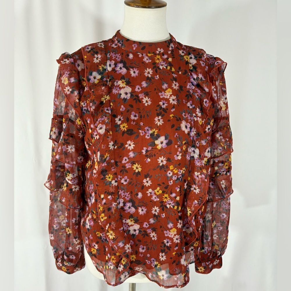 Ann Taylor Floral Long Sleeve Top